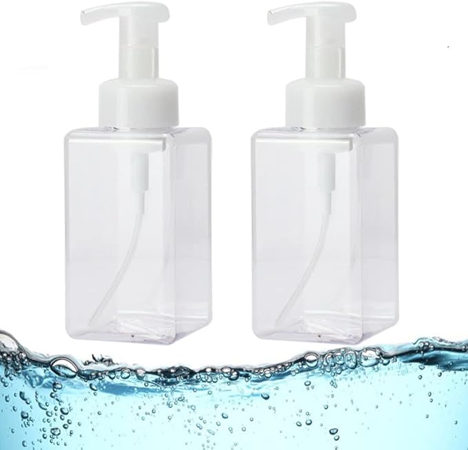 Foaming Soap Dispenser, 450ml Refillable Modern Square Pump Bottle - Image 2