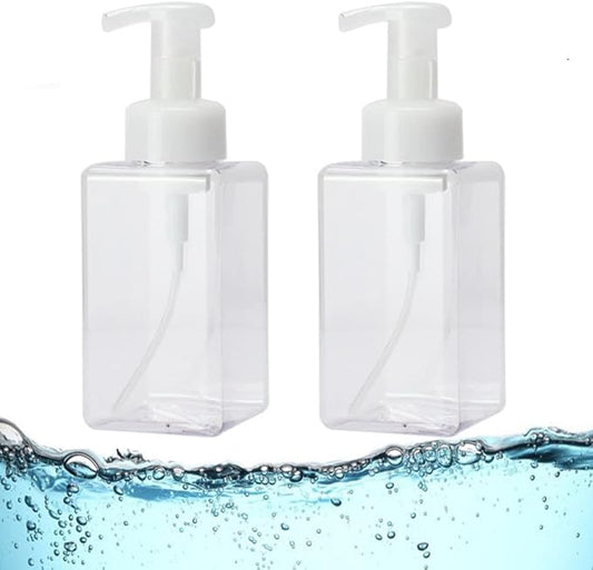 Foaming Soap Dispenser, 450ml Refillable Modern Square Pump Bottle - Image 2