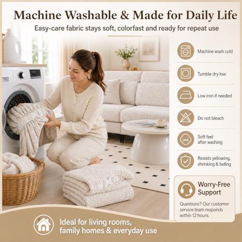 Stretch Sofa Slipcover, 2026 Upgraded Non Slip Couch Cover with Adjustable Straps, Pet Dog Cat Friendly Furniture Protector for 3 Seater, Washable for Living Room
