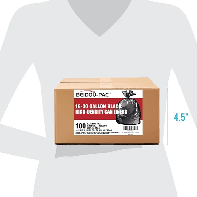 30 Gallon Trash Bags, Industrial, Commercial, Janitorial - Image 3