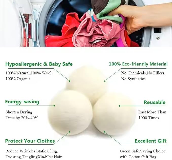 Organic Wool Dryer Balls: Eco-Friendly & Chemical-Free | Our Anti-Entanglement - Image 6