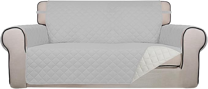PureFit Reversible Quilted Sofa Cover, Water Resistant Slipcover Furniture by PureFit