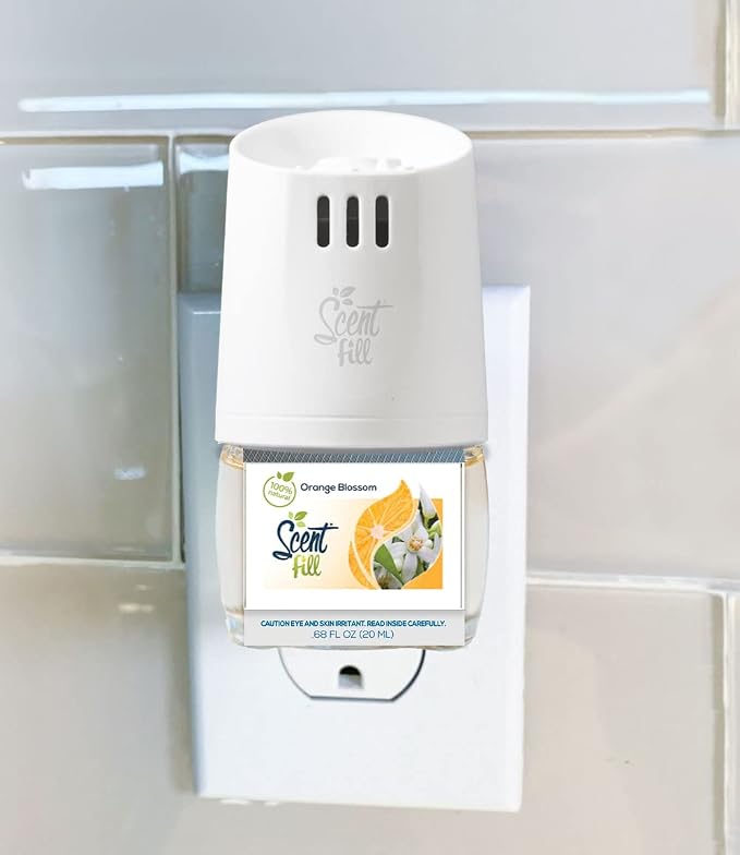 Scent Fill 100% Natural Orange Blossom Plug in Air Freshener, Scented Oil - Image 3