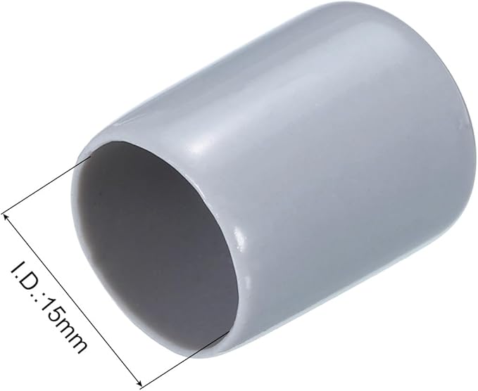 uxcell 20pcs Rubber End Caps 15mm ID Vinyl PVC Round Tube Bolt Cap Cover Screw - Image 3