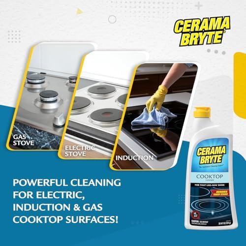 Cerama Bryte Glass Cooktop and Stove Top Cleaner Combo Kit - Image 2