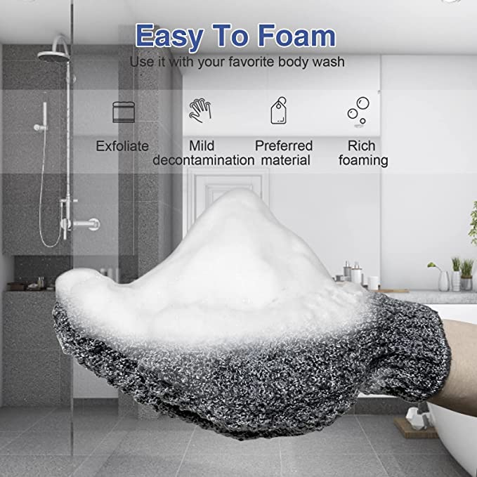 Yiclick Heavy Exfoliating Gloves, Exfoliating Body Scrubber - Image 6
