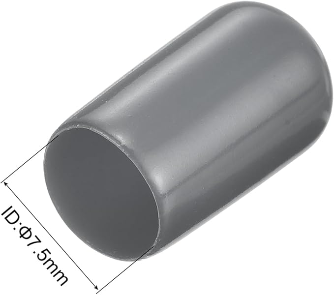 uxcell 20pcs Rubber End Caps 7.5mm ID Vinyl Round Tube Bolt Cap Cover Thread - Image 3