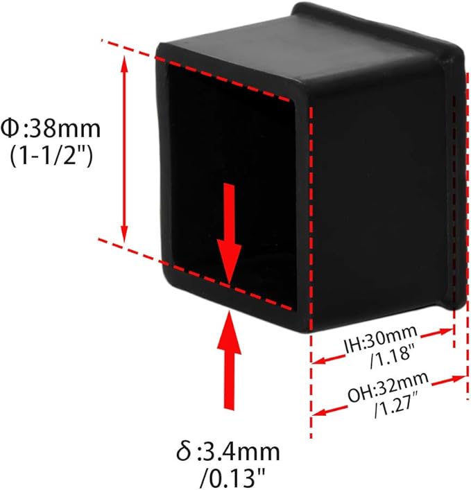 Flyshop Durable Non-Marking Silicone Chair Leg Caps Tips Floor Protectors - Image 4