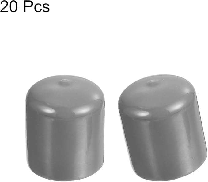 uxcell 20pcs Rubber End Caps Protective Caps 27mm ID Vinyl PVC Round Tube Bolt - Image 2