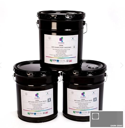 colored epoxies Dark Gray Epoxy Resin Coating Made by ColoredEpoxies