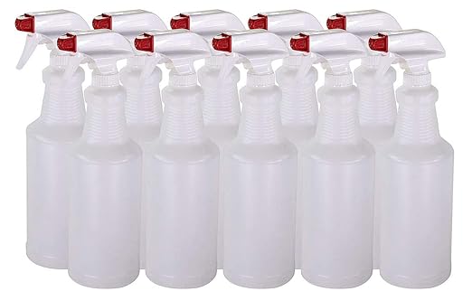 Pinnacle Mercantile Plastic Spray Bottles Leak Proof Technology Empty 32 oz by PinnacleMercantile