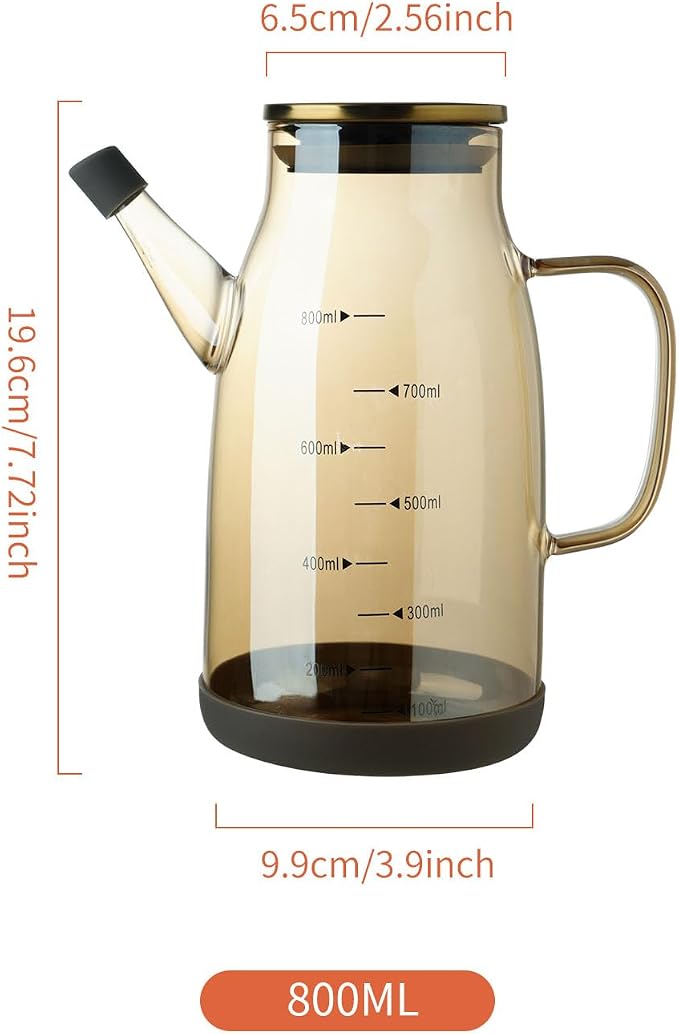 Large Glass Oil Dispenser Bottle - Image 5