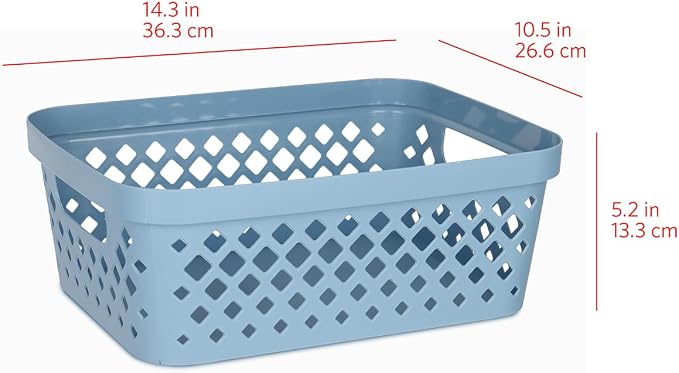 Glad Plastic Storage Basket Set, Value Pack of 6 | Open Storage Bins - Image 5