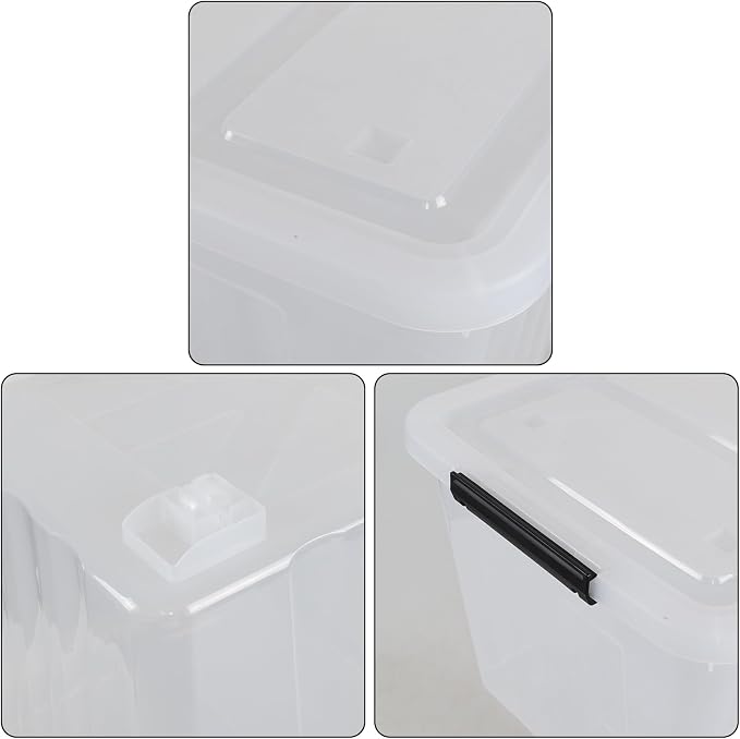 70 Quart Clear Plastic Large Storage Box - Image 4