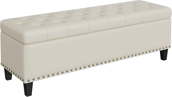 Storage Ottoman Bench, 51-Inch Large Storage Bench - Image 8