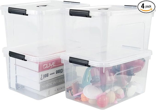 17.5 L Clear Plastic Storage Box by Zerdyne