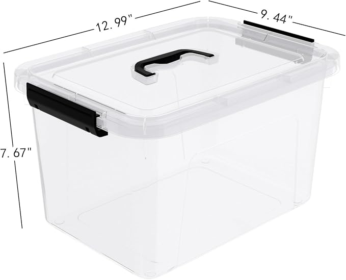 10.5 L Clear Latch Storage Bin - Image 2