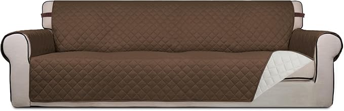 PureFit Reversible Quilted Sofa Cover, Water Resistant Slipcover Furniture by PureFit
