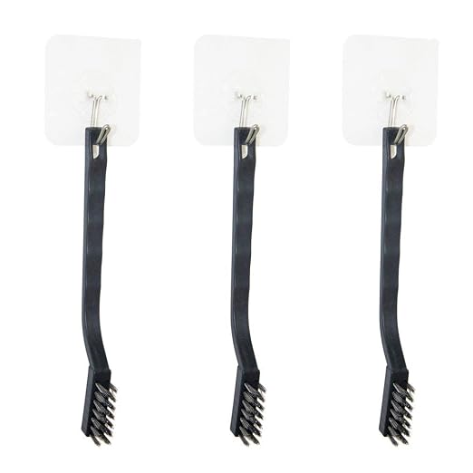 9PCS MINI Wire Brushes, Stainless Steel Brush Set, Curved Handle Scratch - Image 5