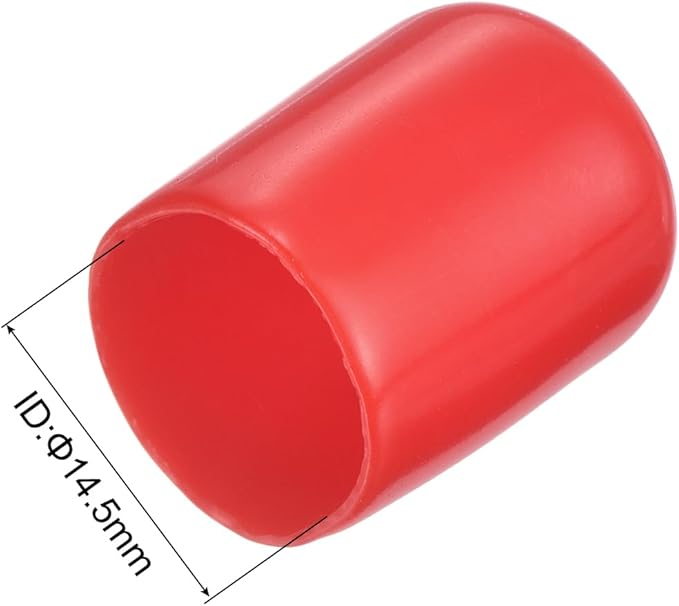 uxcell 20pcs Rubber End Caps 14.5mm ID Vinyl Round Tube Bolt Cap Cover Thread - Image 3