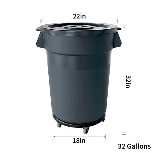 32 Gallon Outdoor Trash Can, Outdoor Trash Can - Image 2