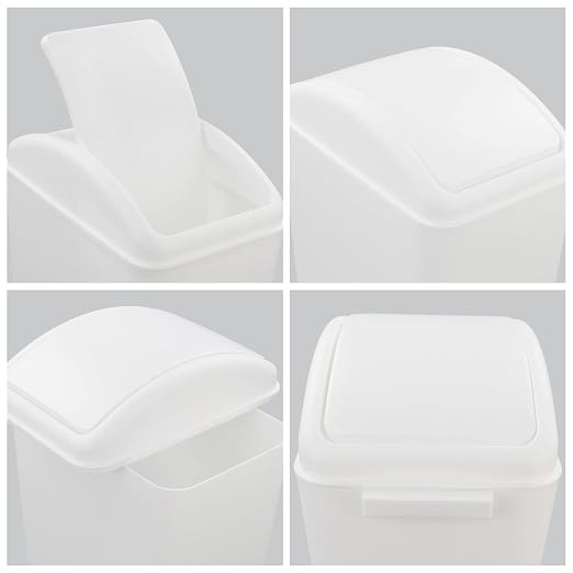 4.2 Gallon Plastic Swing Lid Trash Can, Small Garbage Can - Image 3