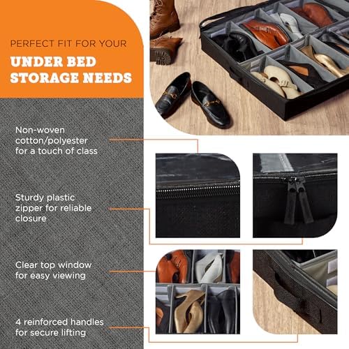 storageLAB Slim Under-Bed Storage Containers - Closet Organizers & Bins -...
