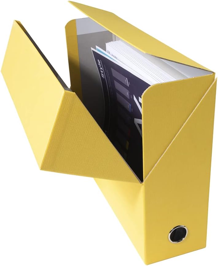 EXACOMPTA - Ref 89529E - 5 x transfer boxes made of canvas paper - 90 mm spin...
