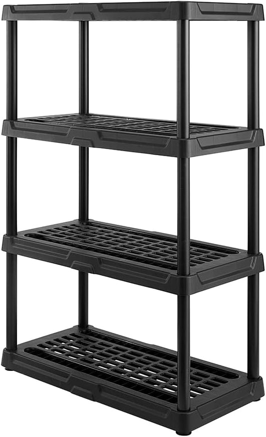 CX 4-Tier Plastic Storage Shelving Unit, Heavy Duty, 150lbs Per Shelf Capacity by Unknown