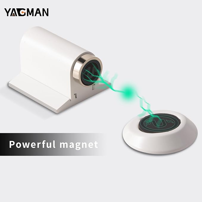 2 Pack Magnetic Door Stoppers Retractable Bottom of Door Holder No Drilling - Image 3