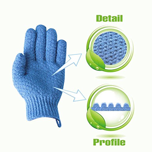 EvridWear Exfoliating Dual Texture Bath Gloves - Image 4