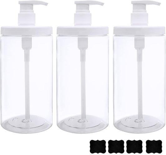 Cosywell Pump Bottle Dispenser Plastic Pump Bottles Refillable Bottles Wide by Cosywell