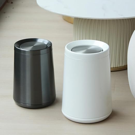 10 L/2.6Gallen, Swing Lid Trash Can, Brushed Stainless Steel Garbage Can - Image 7