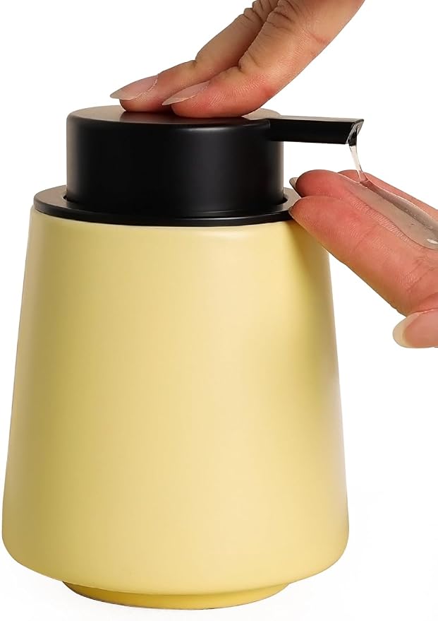 INGOFIN Ceramic Soap Dispenser, 14 oz Bathroom Hand Soap Dispenser, Liquid by INGOFIN