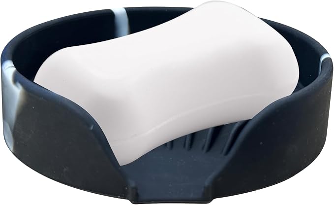 Self Draining Soap Dish, Silicone Suction Cup Soap Holder Tray Savers Container by UltraKeno