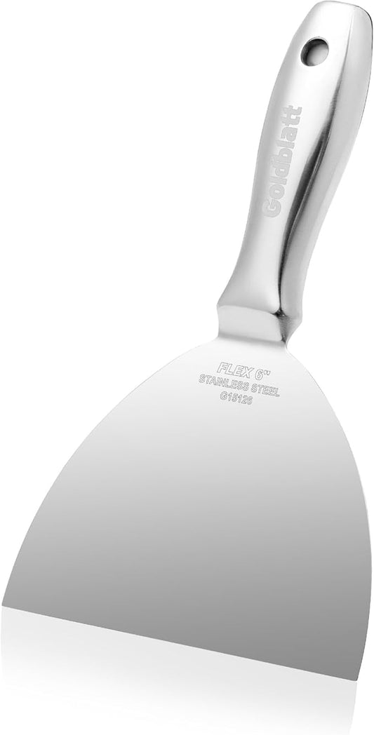 Goldblatt 6" Putty Knife, One-Piece Paint Scraper Tool, All Stainless Steel by GoldblattUSA