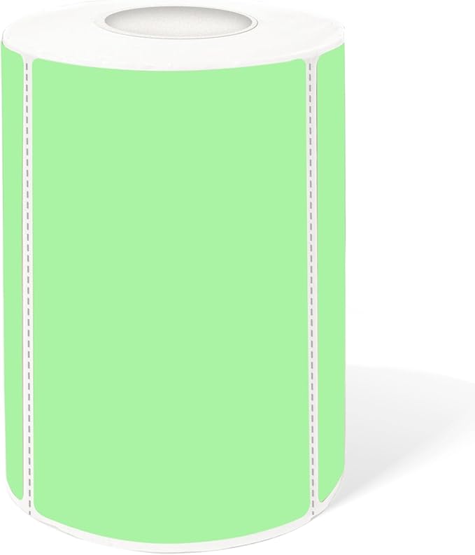 2×3 Inch Green Removable Thermal Labels, Self-Adhesive Square Direct Thermal by Yeachlaing