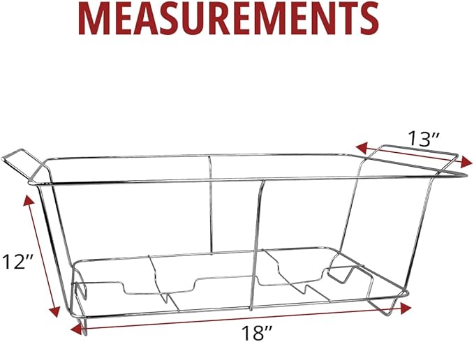 12 Pack Chafing Wire Rack Buffet Stand Chrome Frame - Image 4