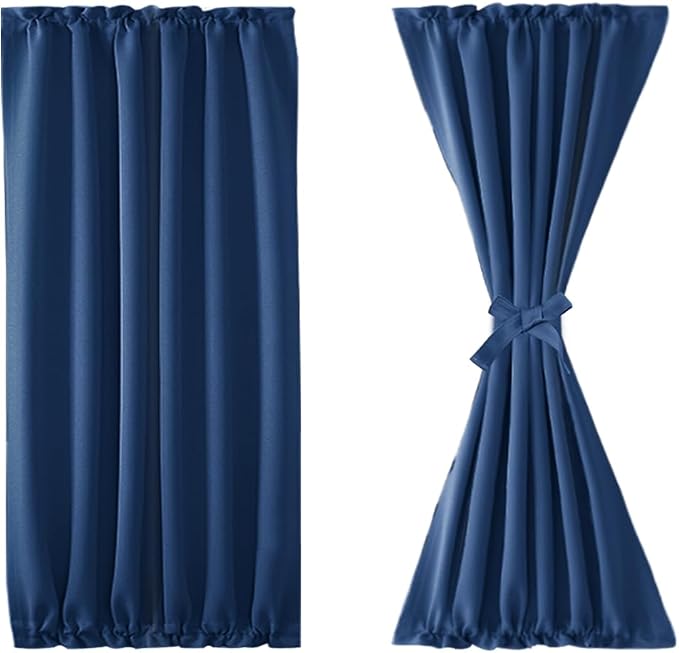 DWCN French Door Curtains – Rod Pocket Thermal Blackout Curtain - Image 7