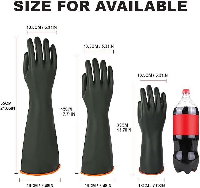 Heavy Latex Chemical Resistant Gloves - Image 5