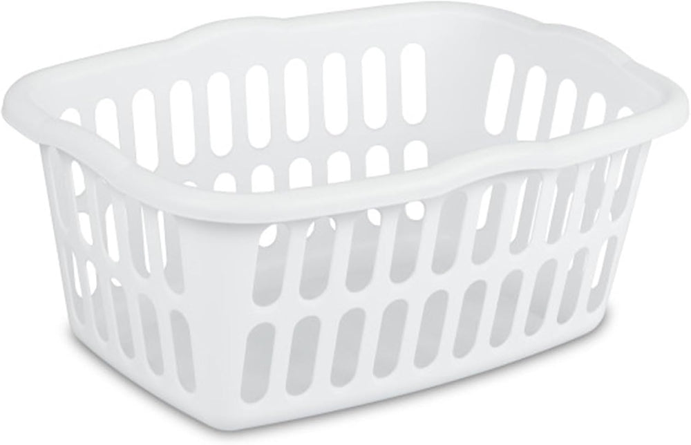 Sterilite 12-Pack Rectangular Laundry Basket, Plastic Clothes Hamper, 1.5 Bus...