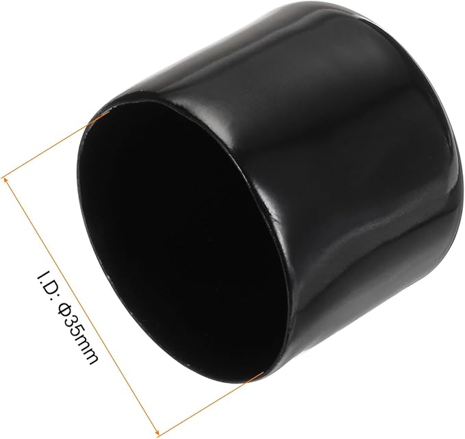 uxcell 20pcs Rubber End Caps 35mm ID Vinyl PVC Round Tube Bolt Cap Cover Screw - Image 3