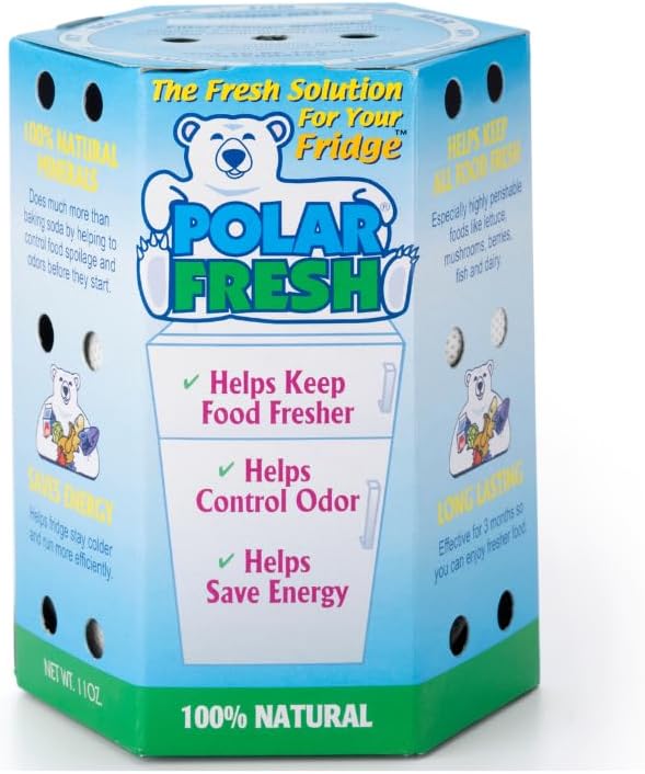 All-in-1 Refrigerator Deodorizer & Produce Saver by Polar Fresh – Fridge Odor by Polar+Fresh