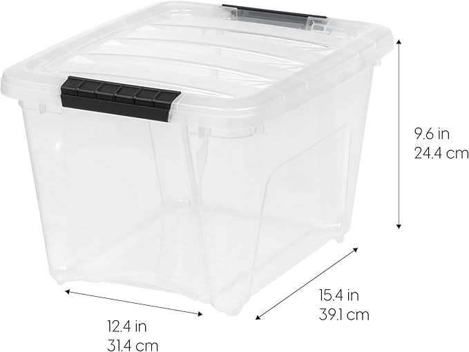 IRIS USA 19 Qt Stackable Plastic Storage Bins - Image 2