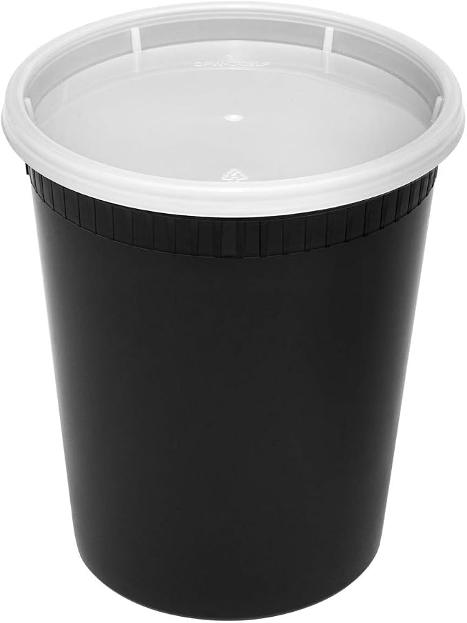 Karat [32oz - 240 ct Black PP Injection Molded Round Deli Containers - Image 6