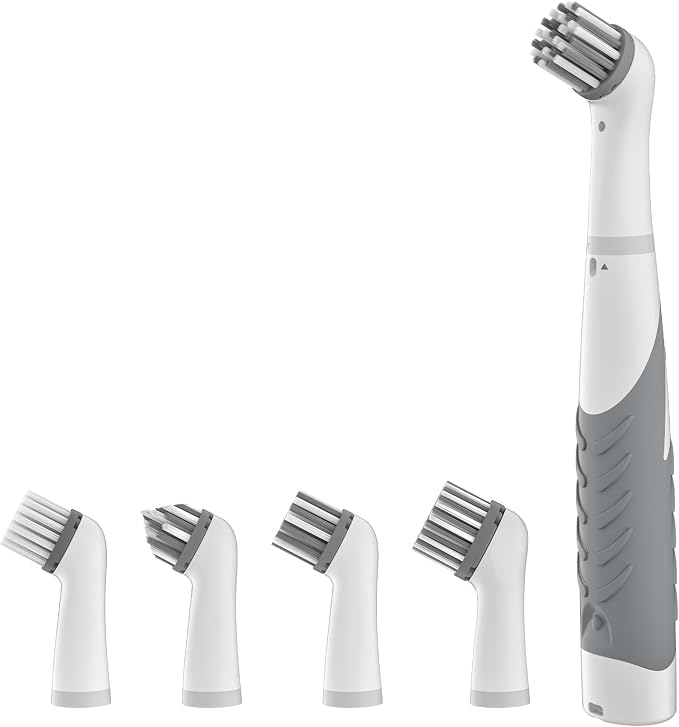 Electric Cleaning Brush with 4 in 1 Multiple Brush Heads, Indoor Household by SOARING