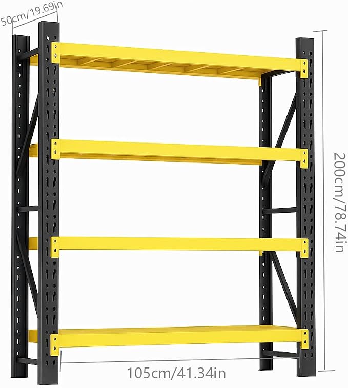 Storage Shelves Heavy Duty, Metal Garage Shelving Units, 4 Tier Storage Rack - Image 2