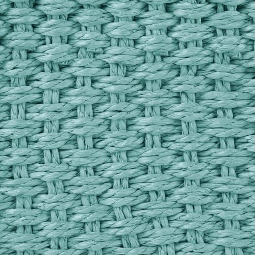 Compactor Lisou Woven Storage Baskets, Set of 1 Large and 1 Small, Aqua