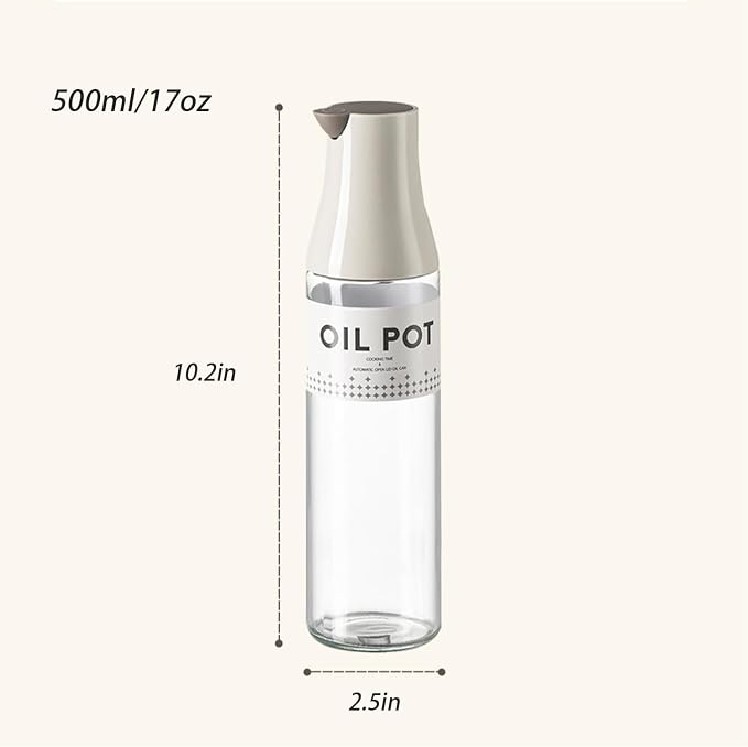 Olive Oil Dispenser Bottle, Auto Flip Non-Drip Design, Leak Proof Soy Sauce & - Image 6