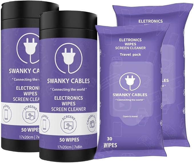 Screen Cleaner Wipes Bundle by SWANKYCABLES